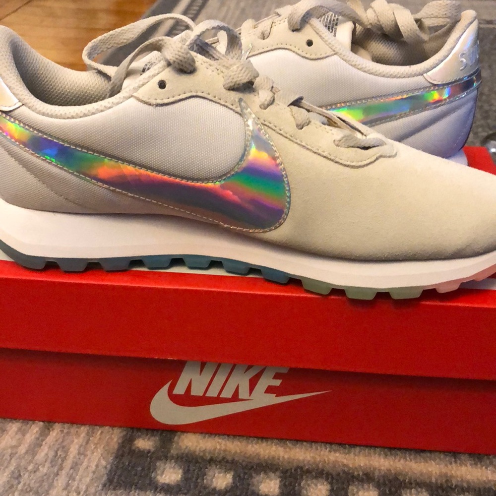 New in Box Nike Pre-Love O.X. Rainbow Iridescent Sneaker